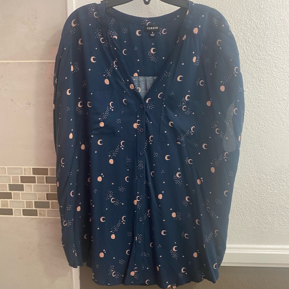 Torrid, size 1, blue and pink